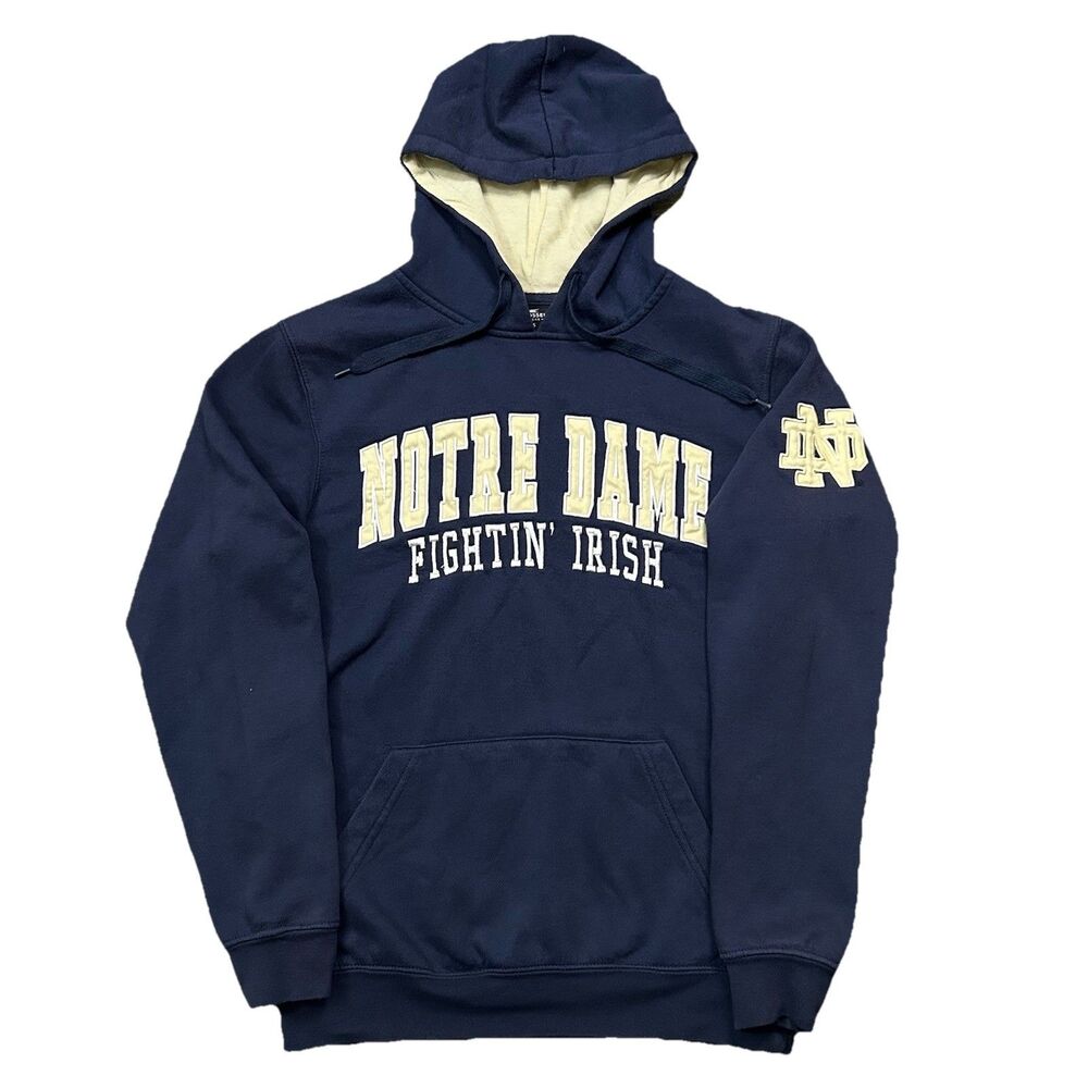 Notre Dame Fighting Irish Colosseum Hoodie Mens Small Navy Blue Pullover NCAA S
